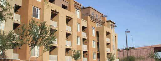 Newly painted apartment exterior.